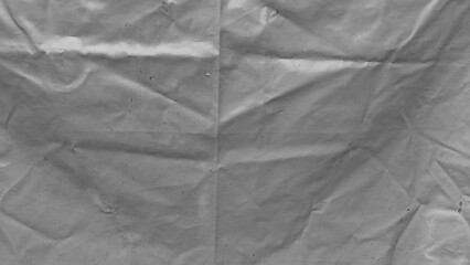 Gray Crumpled Paper Texture Background with Folded Creases