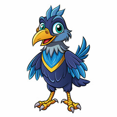 illustration of cartoon raven