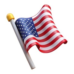 3D rendering showsthe American flag