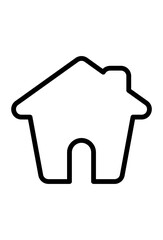 Fototapeta premium Home symbol for navigation or main page access. Represents dwelling, residence, or a primary location. A generic house icon indicating a starting point. 
