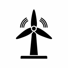 creative details wind turbine icon vector illustration
