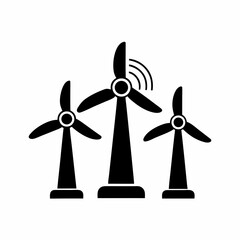 creative details wind turbine icon vector illustration