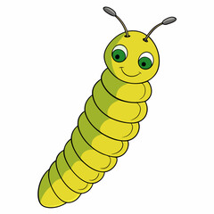 silkworm in a white background

