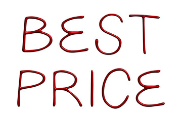 Best price lettering 3d word Template for marketing ad, print, web, banner, poster, flyer