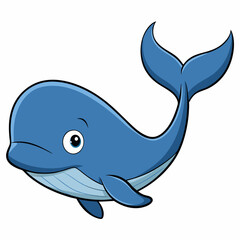 vector illustration of a cartoon shark