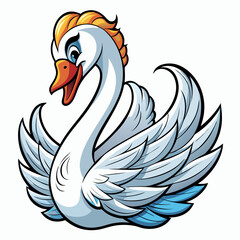 vector illustration of a goose