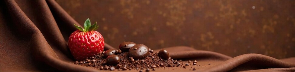 Rich, velvety chocolate color envelops a serene environment, inviting, chocolate