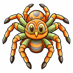 cartoon crab on white background