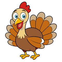 cartoon chicken vector illustration