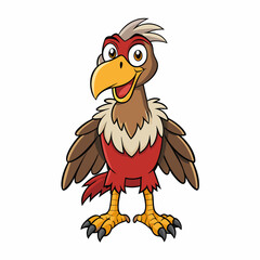 vector illustration of cartoon eagle