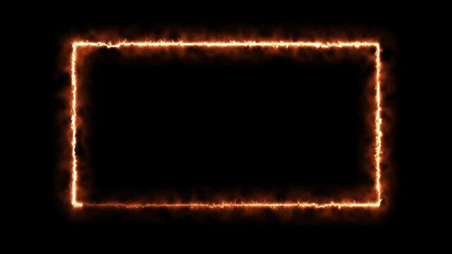 Seamless loop animation rectangle frame icon shape frame bordar frame photo neon box animation.... 4k video animation...