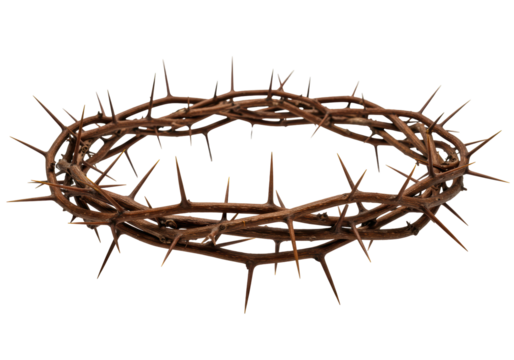 Isolated Crown of Thorns Christian Religious Symbol