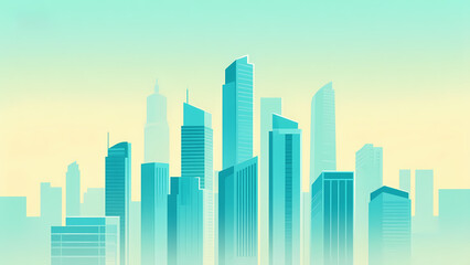Modern Cityscape with Futuristic Skyscrapers