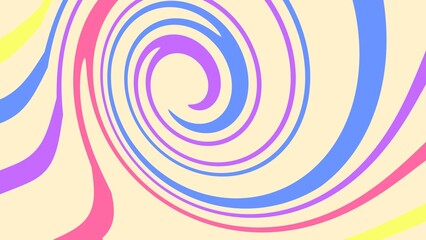 Swirling Pastel Symphony: An eye-catching swirling pattern of soft pastel colors creating a sense of motion and visual interest, ideal for backgrounds, art, or design.