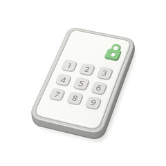 3D Icon of Telemedicine Video Call Panel with Doctor Face Placeholder and Call Buttons