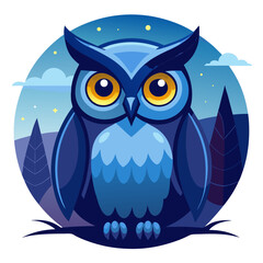 Fototapeta premium owl on blue sky