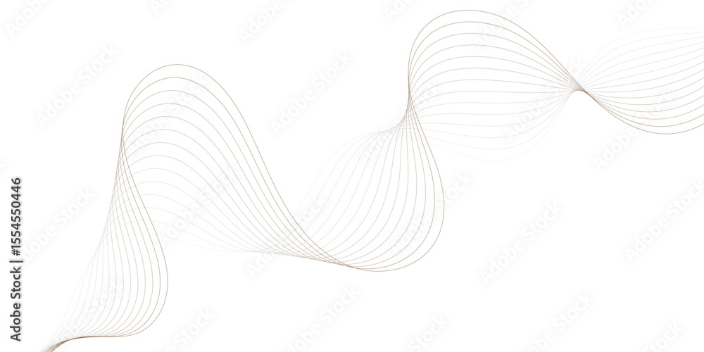 Poster abstract wave thin curved lines graphic for design black wavy lines isolated on white abstract backg
