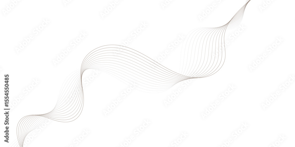 Poster modern styles wavey curve striped brown soft line white gray wavey curve line minimal concept creati