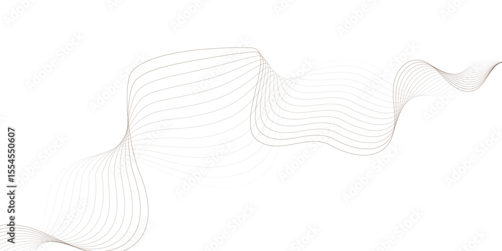 Aufkleber modern styles wavey curve striped brown soft line white gray wavey curve line minimal concept creati