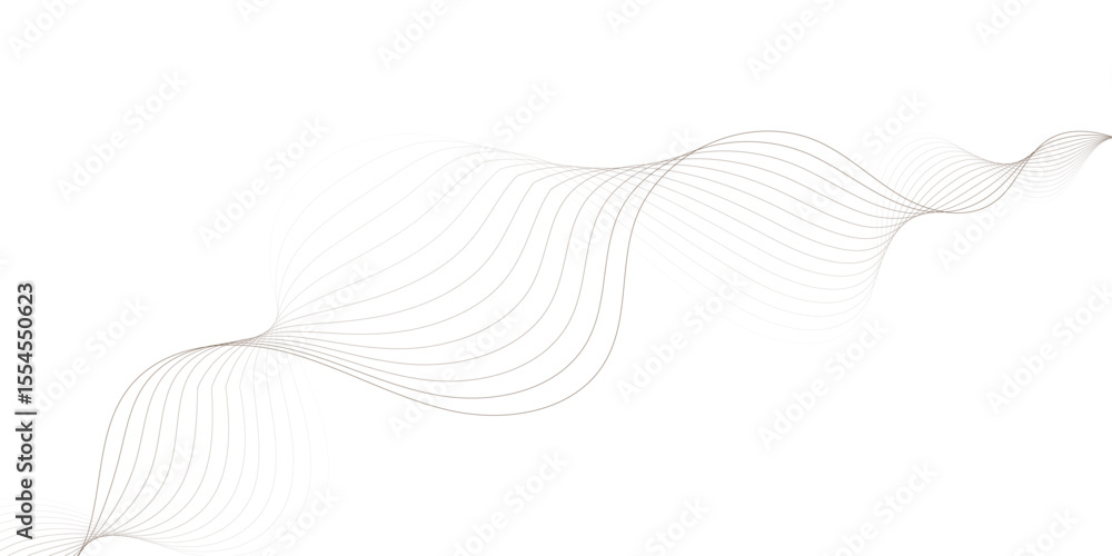 Aufkleber modern styles wavey curve striped brown soft line white gray wavey curve line minimal concept creati