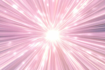 Pink light trails speed effect background. Abstract burst with glowing lines and sparkles