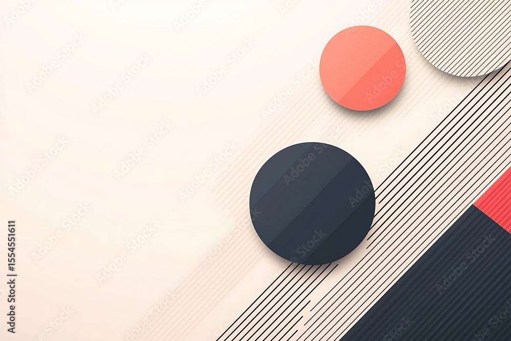Poster abstract background with circles and lines for presentation or poster design concept
