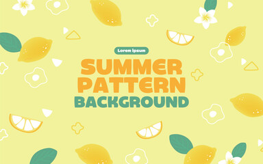 다양한 여름 패턴 백그라운드 템플릿 04
