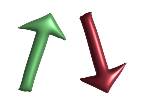 3d arrow symbol. Business clipart. Single element for design