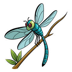 dragonfly on a white background © AH VectorLab