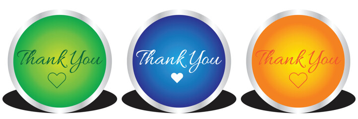Thank You Vector Sticker – Colorful Printable Appreciation Design for Cards and Gifts. EPS vector illustration