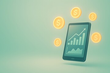 Digital Investment Vision with Financial Growth for Business Presentations