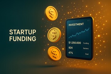 Futuristic Investment Concept with Digital Finance for Business Presentations