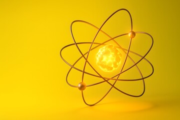 Glowing Atomic Model with Energy Particles for Science and Education