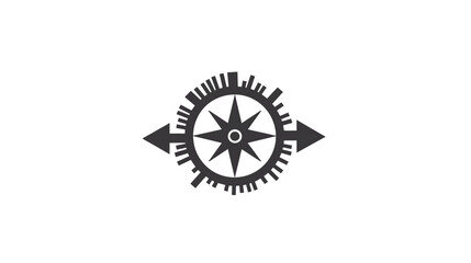Compass Rose City Skyline Arrows Direction Navigation Travel Urban Concept