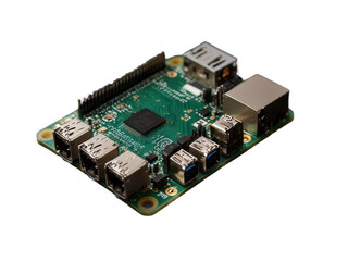 Raspberry pi single board computer for electronics projects and iot device on transparent background