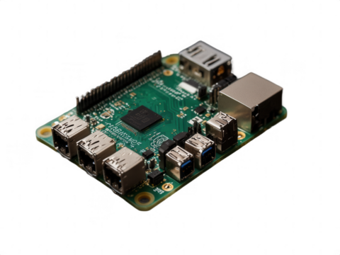 Raspberry pi single board computer for electronics projects and iot device on transparent background