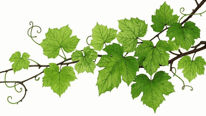 Life’s climbing wash vine isolated watercolor vector illustration svg