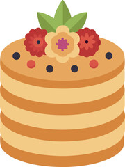 vector illustration of a delicious cake
