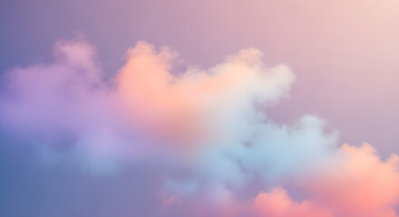 Fototapeta premium Pastel Sky Dreamy Cloudscape in Soft Hues