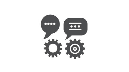 Business Communication Gear Process Icon Symbol Strategy







