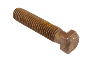 Rusty square head bolt isolated on a white background png ai generated
