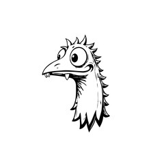 Whimsical creature with exaggerated features showcasing unique character in an imaginative illustration, suitable for animation