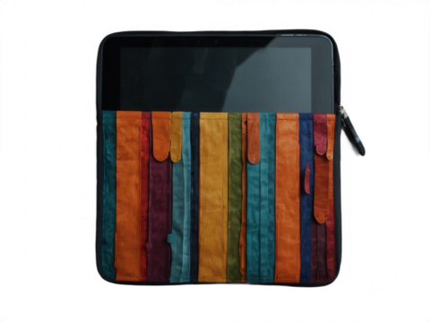 Buy colorful tablet case cover online protective sleeve with zipper pull on transparent background