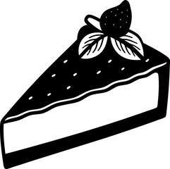 Cake art silhouette vector illustration