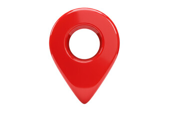 Isolated Glossy Red Location Marker