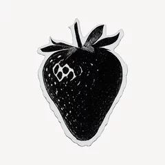 Fotobehang Vintage strawberry sketch illustration © Rawpixel.com