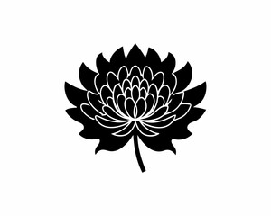 creative details chrysanthemum icon Vector Illustration	