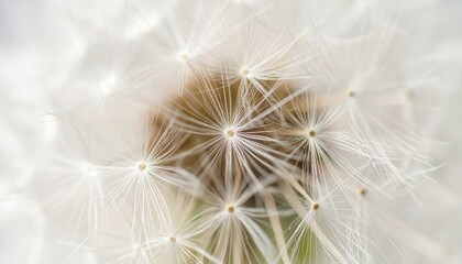 Closeup Of Fluffy Dandelion Seeds