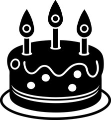 birthday cake vector illustration