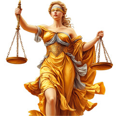 Golden Goddess of Justice: A Timeless Sculpture